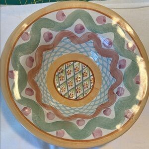 McKenzie Childs Retired Heather Ceramic Bowl